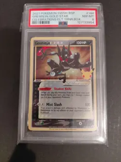 PSA 8 2021 Pokemon SWSH BSP Greninja Gold Star Celebrations Etb Promo NM-MT #144 - Image 2