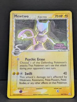 Mewtwo (Delta Species) 24/110 Holon Phantoms Reverse Holo Rare Pokemon TCG HP - Image 3