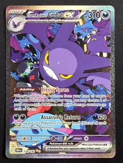 Pokemon TCG Team Rockets Crobat EX Destined Rivals #234/182 SIR NM - Image 1