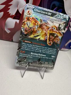 Pokemon Charizard ex 054/091 Paldean Fates Holo Rare Tera Dark NM - Image 2