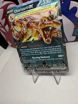 Pokemon Charizard ex 054/091 Paldean Fates Holo Rare Tera Dark NM - Image 4