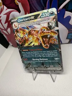Pokemon Charizard ex 054/091 Paldean Fates Holo Rare Tera Dark NM - Image 5
