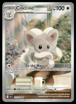 Pokemon TCG SV: Black Bolt #153/086 Cinccino Holo NM - Image 1