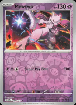 Pokemon - Mewtwo #059/142 - SV07: Stellar Crown Reverse Holo - Image 1