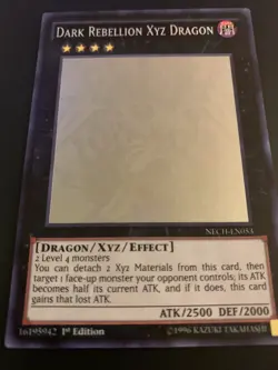 Yugioh Dark Rebellion XYZ Dragon 1st Ed - Ghost Rare - NECH-EN053 NM - Image 1
