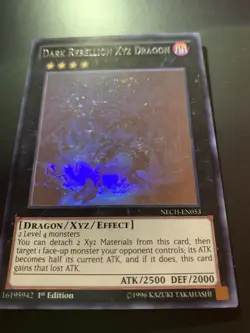 Yugioh Dark Rebellion XYZ Dragon 1st Ed - Ghost Rare - NECH-EN053 NM - Image 2