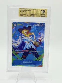 2025 One Piece OP10 EN Cavendish PSA 10 GEM Alternate Art Full Art #045 - Image 1