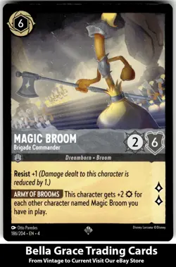 Magic Broom #186/204 Ursula's Return Disney lorcana Super Rare - Image 1