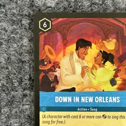Disney Lorcana Reign of Jafar Down in New Orleans 177/204 Super Rare NM - Image 3