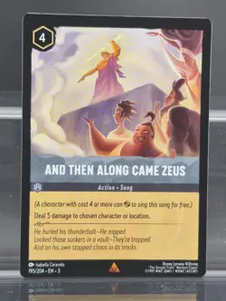 Disney Lorcana And Then Along Came Zeus 195/204 Into the Inklands Rare - Image 1