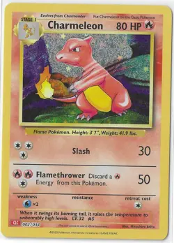 Charmeleon 002/034 Trading Card Game Classic Holo - NM - Image 1