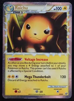 Pokemon Card Raichu Prime 83/90 Undaunted Holo Ultra Rare - Image 1