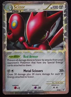 Pokemon TCG Scizor Prime 84/90 Undaunted Holo Rare Card - Image 1