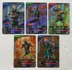 Lot of 5 Japanese Kamen Rider Battle: GANBA LEGENDS Super Rare Card Set - Image 1