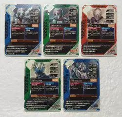 Lot of 5 Japanese Kamen Rider Battle: GANBA LEGENDS Super Rare Card Set - Image 2