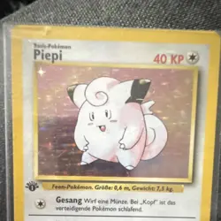 Piepi 5/102 Base Set 1st Edition Holo Rare German Pokemon TCG Card - Image 2