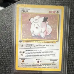 Piepi 5/102 Base Set 1st Edition Holo Rare German Pokemon TCG Card - Image 4