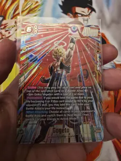 Gogeta FB09-122 Secret Rare Alternate Art Dual Evolution Dragon Ball Card Game - Image 1