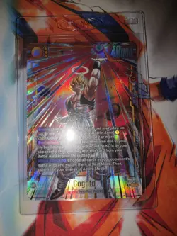 Gogeta FB09-122 Secret Rare Alternate Art Dual Evolution Dragon Ball Card Game - Image 4