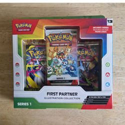 Pokemon First Partner Illustration Series 1 Box Promo Card Booster Sticker - Image 1