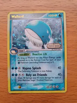 2006 Wailord Reverse Holo STAMPED English EX Legend Maker Rare Card #14/92 - Image 1