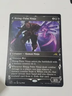1x MTG - Biting-Palm Ninja (Showcase) - Kamigawa: Neon Dynasty Regular Rare - Image 1