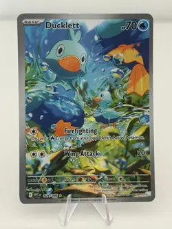 Ducklett 109/086 Illustration Rare - White Flare Pokemon Card TCG NM - Image 1