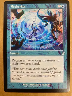 MTG 1x RETRO Aetherize # 448 Ravnica Remastered Magic the Gathering Card x1 NM - Image 1