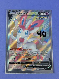 Sylveon V - 183/203 - Full Art Ultra Rare Evolving Skies - Pokemon Card - NM - Image 3