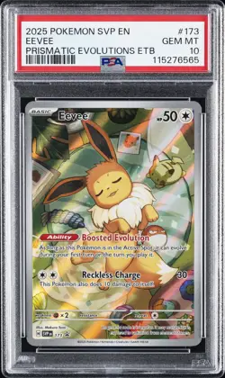 2025 POKEMON SVP EN-SV BLACK STAR PROMO #173 EEVEE PSA 10 - Image 1
