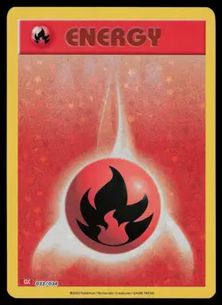 Basic Fire Energy Holo Trading Card Game Classic 033/034 NM Pokemon - Image 1