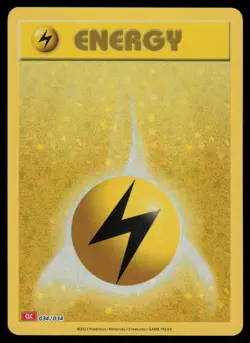 Basic Lightning Energy Holo Trading Card Game Classic 034/034 NM Pokemon - Image 1