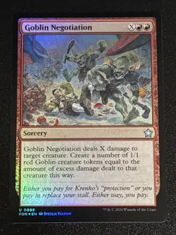 MTG Foundations Goblin Negotiation Foil 0088 NM - Image 1