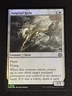 MTG Tarkir: Dragonstorm Sunpearl Kirin Foil 0029 NM - Image 1