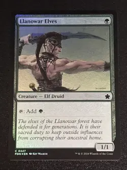 MTG Foundations Llanowar Elves Foil 0227 NM - Image 1