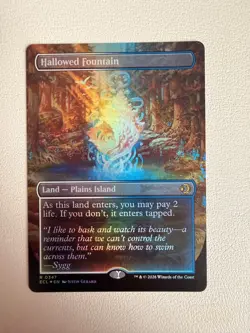 Hallowed Fountain FOIL Borderless 347 Lorwyn Eclipsed ECL MTG Rare Land Unplayed - Image 1