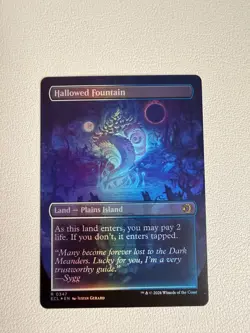 Hallowed Fountain FOIL Borderless 347 Lorwyn Eclipsed ECL MTG Rare Land Unplayed - Image 2