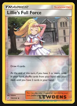 Lillie's Full Force - 196/236 - Reverse Holo Uncommon - Cosmic Eclipse - Pokemon - Image 1