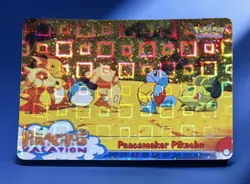 Pokemon Topps PEACEMAKER PIKACHU Holo Prism Vending Sticker - Image 1