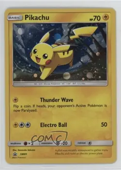 Pikachu Holo Pokemon Sun & Moon Black Star Promo #SM81 - Image 1