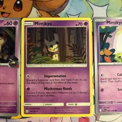 Pokemon Mimikyu 3 Card Lot - Non-holo - Image 3