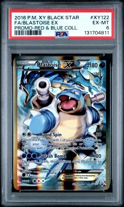2016 POKEMON XY BLACK STAR PROMO BLASTOISE EX #XY122 HOLO PSA 6 EX #131704811 - Image 1