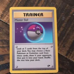 Pokemon TCG Master Ball #116/132 Trainer READ CCG Gym Challenge - NM/LP - Image 1
