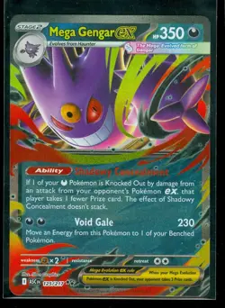 Pokemon MEGA GENGAR EX 125/217 - Ascended Heroes - ULTRA RARE HOLO - MINT - Image 1