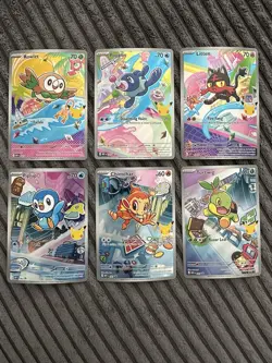 Pokemon First Partner Illustration Collection Series 1 Gen 4 and 7 Starters - Image 2