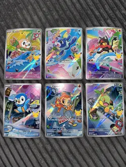 Pokemon First Partner Illustration Collection Series 1 Gen 4 and 7 Starters - Image 3