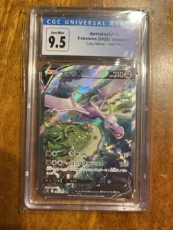 CGC Gem Mint 9.5 Aerodactyl V Alt Art Japanese Pokemon Lost Abyss 106/100 - Image 1