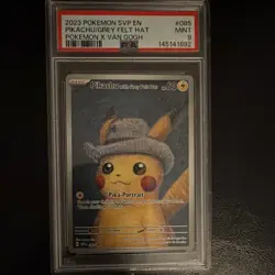 Pokemon Pikachu with Grey Felt Hat SVP Promo 085 EN Foil PSA 9 - Image 1