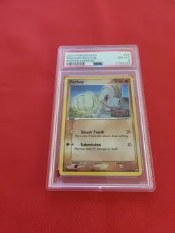 Pokemon: Machop #53/108 Reverse Holo EX Power Keepers 2007 Vintage - PSA 8 - E33 - Image 3