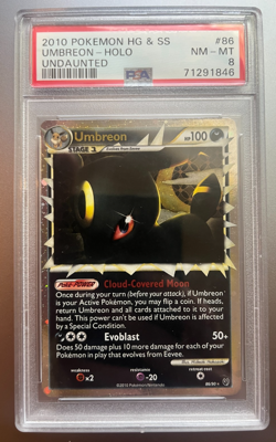 PSA 8 Umbreon Prime Undaunted #86 Holo Rare Pokemon 2010 MINT - Image 1